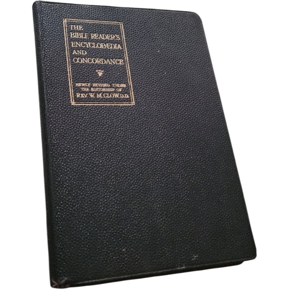 Collins Bible Readers Encyclopedia and Concordance Rev W M Clow Black Gold Gilt